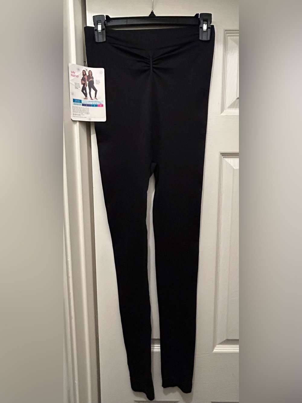 Ingrid & Isabel Black High-Waist Seam Ruched Maternity Leggings